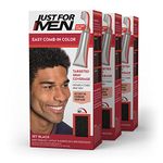 Just For Men Easy Comb-In Color Mens Hair Dye, Easy No Mix Application with Comb Applicator - Jet Black, A-60, Pack of 3