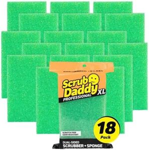 Scrub Daddy Extra Large Sponge Daddy - Bulk Kitchen Sponges for Cleaning Different Rooms & Surfaces - Dual-Sided Dish Scrubber with FlexTexture Foam (18 Count)