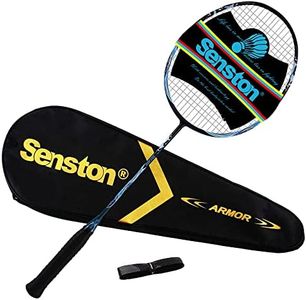 Senston N90 Badminton Racket, Badminton Racket Carbon-Fiber Badminton Racquet, Single Professional Badminton Racket with Grip