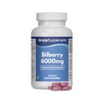 Bilberry Extract Tablets | Potent 6000mg Formulation | 180 Tablets = Up to 3 Month Supply | Vegan & Vegetarian Friendly | Added Vitamin B2 to Support Healthy Sight & Vision | Manufactured in The UK