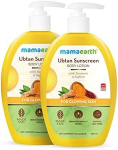Mamaearth Ubtan Sunscreen For All Skin Types Body Lotion Spf 30 With Turmeric & Saffron For Glowing Skin ? 300 Ml (Pack Of 2)