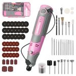 WORKPRO Cordless Rotary Tool Kit with 71pcs Accessories, 3 Variable Speeds, 3.6V Power Rotary Tool with USB Rechargeable，Mini Rotary Tool for Engraving, Polishing, Carving, Cutting, DIY Crafts - Pink