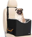 UNICITII Dog Car Seat for Small Dogs, Elevated Dog Booster Seat Pet Travel Carrier Bed for Car with Adjustable Straps Pet Car Booster Seat for Small Dogs Cats