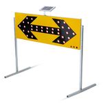 Robustt Solar Powered Traffic Road Street Route Indicator Guideboard Cross Light Direction Sign | IP65 Advanced Waterproof | High-Visibility LED with Easy Touch Control for Enhanced Road Safety