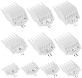 CR8GR8 Clipper Guards Set, 10 Professional Cutting Guides (1/16" to 1") Compatible with Most Wahl Clippers, Transparent Replacement Guards for Wahl Hair Clippers