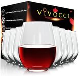 Vivocci Unbreakable Plastic Stemless Outdoor Wine Glasses 20 oz | Tritan Heavy Base | Shatterproof Glassware | Ideal For Cocktails & Scotch | Perfect For Homes & Bars | Dishwasher Safe | Buy 8 Pay 6