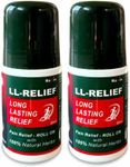 LL-RELIEF Roll On for long lasting relief from back Pain Instant pain relief | Ideal for joint, muscle, knee pain |Arthritis |Sprain | Strain | 100% natural | Pack of 2 x 50ml