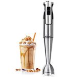 AGARO Regency Hand Blender, 600W, Variable Speed Modes & Speed Regulator, Stainless Steel Body & Blades, For Mixing, Blending.