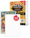 Comic Book Boards - Backboard 24PT - Compatible for All DC Comics and Marvel Comics White Boards - Comic Book Storage (Pack of 100) (Golden Age Comic)