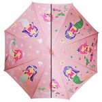 A Little Swag Cartoon Printed Color Changing Magic Umbrella with Whistle for Girls Boys Kids (Design May Vary)