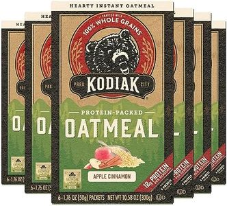 Kodiak Cakes Instant Oatmeal Packets, Apple Cinnamon, High Protein, 100% Whole Grains, 6 boxes with 6 packets each (36 packets)