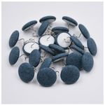 24 PCS Upholstery Tacks - Twist Pins Upholstery, Fabric Covered Button Twist Pins for Upholstery, Slipcovers and Bedskirts (Dark Blue)