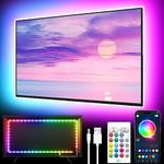 GIPOYENT TV Light Strip, 5M TV Backlight, for 45-75 Inch TV, Music Sync LED TV Light with Bluetooth Function - RGB Color Changing Light Strip for Home Theater (16.4ft)