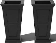 Veradek Brixton Tall Planter - 2 Pack (28 inch, Black)