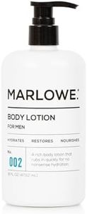 MARLOWE. No. 002 Moisturizing Body Lotion 16 oz, Daily Dry Skin Lotion for Men, Made with Hydrating Natural Aloe Vera, Vegan, Oil Free, Light Fresh Tonka Scent