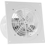 LIRAST Diameter 200 mm White Metal Duct Fan – Radial Fan Exhaust Fan Axial Fan