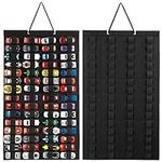 JOYMOMO Hanging Storage Organizer for Toy Cars Felt Display Case Hold Up 60 Toy Cars (Without Accessories)(Black)