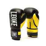 LEONE 1947, KNOCKOUT Boxing Gloves, Unisex Adult, Yellow, 10 OZ, GN371