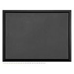 Navaris Framed Fabric Bulletin Board - 18 x 24 inches Plush Jewelry Organizer Pinboard for Wall - Memory Memo Pin Board - Dark Gray with Black Frame