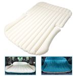 JESTMOTOR Thick Flocked SUV Air Mattress Foldable Back Seat Portable Camping Air Mattress for SUV Trunk and Rear Seat | Leakproof Comfortable Resistant