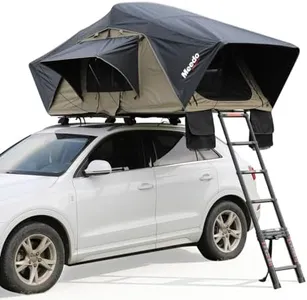 Meedo Car Rooftop Tent, Outdoor Camping with Soft Shell Cover Tents RTT, Light Weight Soft Shell Roof Top Tent 2-3 Person 4 Season Camping, Waterproof for Pickup Truck, Jeep, SUV, Van, Trailer