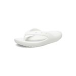 Crocs Unisex-Adult Classic Flip Flops 2.0, Sandals for Women and Men, White, 10 Men/12 Women