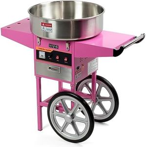 VIVO Pink Electric Cotton Candy Machine with Cart