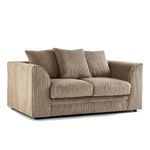 Sofa Selection’s Jumbo Cord Scatter Back 2-Seater Sofa | Luxurious Scatter Back 2-Seater Sofa in Beige Soft Cord Fabric Elevate Your Space with a Compact yet Comfortable Seating (Beige, 2 Seater)