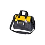 STANLEY STST516126 16'' Multipurpose Tools Storage Water Proof Open Mouth Bag for Easy & Convenient Storage, 1 Year Warranty, YELLOW & BLACK