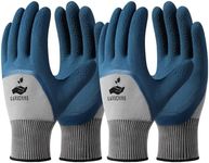 Trifabricy Garden Gloves for Women Men - 6 Pairs Breathable Hard-wearing Latex Coated Gardening Gloves for Women, Indoor/Outdoor Protective Working Gloves with Grip, Blue & Grey