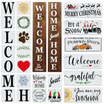 26PCS Welcome Stencils and Templates for Painting On Wood Reusable - Vertical Welcome and Home Sweet Home Stencils, Large Stencils for Painting - Letter Stencils for Wood Signs, Crafts & Art Projects