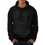 Wellcoda Chemistry Science Geek Mens Hoodie, Geek Casual Hooded Sweatshirt Black 2XL