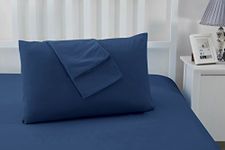 Sonia Moer Super Soft Brushed Microfibre Pillowcases - Non Iron Breathable Hypoallergenic Pillowcases set of 2- Navy