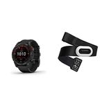 Garmin fēnix 7 Solar Multisport GPS Watch, Black with Silicone Band & HRM Pro Plus