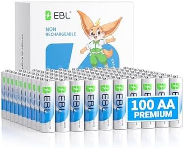 EBL AA Batteries 100 Pack Double A Batteries 1.5V Batteries AA Size Pack for Household and Business, Leakproof Alkaline Battery 10-Year Shelf Life