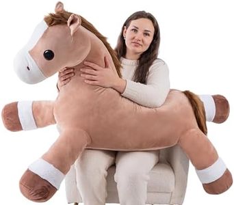 Jrystar Giant Horse Stuffed Animals, Large Stuffed Horse Plush Pillow, 37" Soft Large Stuffed Pony, Cute Farm Animals Plush Toys, Gifts for Kids Boys Girls on Birthday Children's Day Christmas