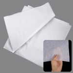 Fusible Interfacing Fabric Non-Woven Lightweight Fusible Iron On Interfacing Fabric for Sewing Crafts (White, 75 cm Wide x 3 Meters)