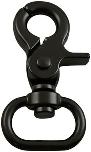 Amanaote Gun Black 0.8" Inside Diameter Oval-Ring Pliers Lobster Clasp Claw Swivel Clasp Hook Pack of 6