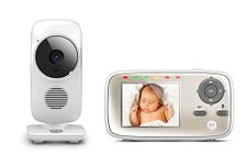 Motorola Nursery indoor MBP483 Video Baby Monitor with 2.8 Inch Handheld Parent Unit and Two-Way Communication and Room Temperature