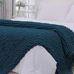 Bigacogo Chunky Knit Blanket Throw 