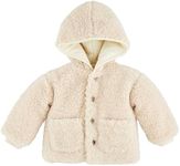 Mud Pie Girls Children Baby Sherpa Jacket, Light Beige