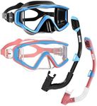 Aegend Snorkeling Gear for Adults Youth Kids, Snorkel Mask with Top Dry Valve - Panoramic View Anti-Leak and Anti-Fog with Mesh Bag for Snorkeling, Scuba Diving, Freediving & Swimming