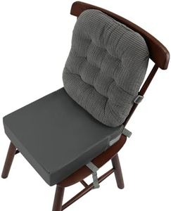 Booster Seat for Kitchen Chair, Adjustable Safety Belts Toddler Booster Seat, Corduroy Toddler Booster Seats for Dining table, Waterproof High Chair Booster Seats, Kids Child High Back Booster Age 2-6