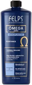 Felps Professional Omega - Thermal Sealing and Zero Unique Nanoplasty - Straightening & Smoothing Hair Treatment - Brazilian Keratin Blowout - Formaldehyde Free 1L/33.81oz