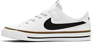 Nike Court Legacy Baby Boys Shoes Size 9, Color: White/Black/Gold