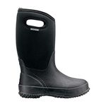 BOGS Classic Handles Waterproof Insulated Rain Boot,Black,12 M US Little Kid