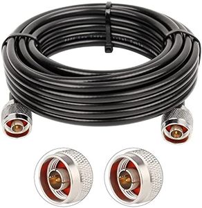 25ft KMR240 Coax Extension Cable N Male to N Male Connector (50 Ohm) Pure Copper Low Loss Coaxial Cables for 3G/4G/5G/LTE/GPS/WiFi/RF/Ham/Radio to Antenna or Phone Signal Booster Use (Not for TV)