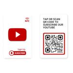 YouTube NFC Subscribe Card | Along with QR Code | Boost YouTube Channel with Tap or Scan | Pre-Configured PVC Card