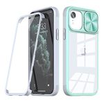 Phone Case for iPhone XR 6.1 with Built in Screen Protector and Camera Cover 360 Full Body Protection Slim Clear Bumper Cell Accessories iPhoneXR iPhone10R i Phonex 10XR 10R RX CR iPhoneXRcases Green