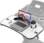 Universal Treadmill Desk Attachment 35Inches Workstation Laptop Holder Ergonomic Platform Tray with Cup Tablet Holder Cooling Holes Provide Good Ventilation, Laptop Stand for Treadmill